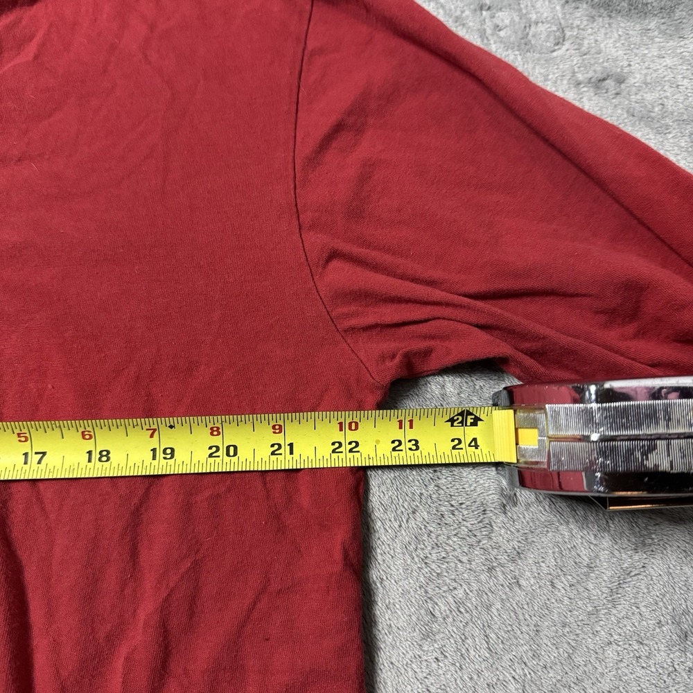 VTG 90s Winnie The Pooh 1/4‎ Button Longsleeve Shirt Embroidered Red Size L - Picture 6 of 7